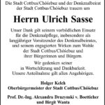 Nachruf Ulrich Sasse