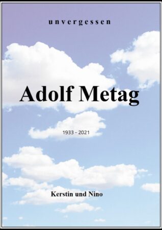 Jahresgedenken Adolf Metag