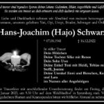 Traueranzeige Hans-Joachim (Hajo) Schwarz