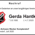 Traueranzeige Gerda Hantke