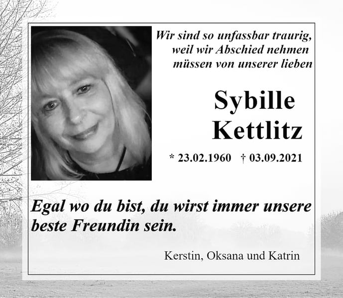 Nachruf Sybille Kettlitz
