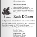 Danksagung Ruth Döhner