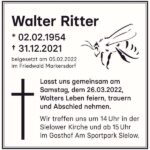 Nachruf Walter Ritter