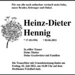 Traueranzeige Heinz-Dieter Hennig