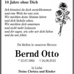 Jahresgedenken Bernd Otto