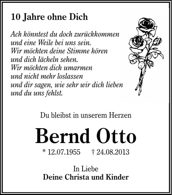 Jahresgedenken Bernd Otto