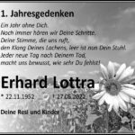 Jahresgedenken Erhard Lottra