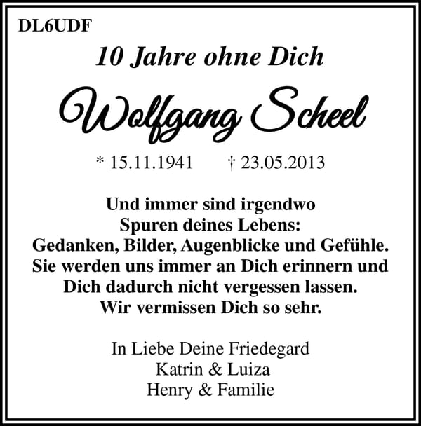 Jahresgedenken Wolfgang Scheel