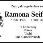 Jahresgedenken Ramona Seifert