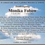 Danksagung Monika Fobow