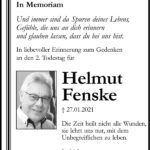 Jahresgedenken Helmut Fenske