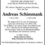 Traueranzeige Andreas Schimmank