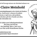 Traueranzeige Ann-Claire Meinhold