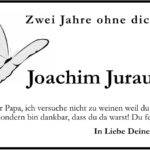 Jahresgedenken Joachim Jurauke