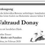 Traueranzeige Waltraud Donay