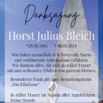 Traueranzeige Horst Julius Bleich