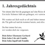 Jahresgedenken Hildegard Kramer
