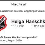 Traueranzeige Helga Hanschkatz