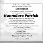 Traueranzeige Hannelore Petrick