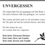Jahresgedenken Renate Schulz