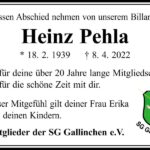Nachruf Heinz Pehla