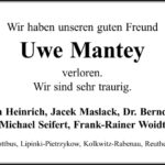 Nachruf Uwe Mantey