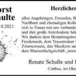 Danksagung Horst Schulte