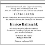 Traueranzeige Enrico Ballaschk