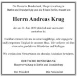 Traueranzeige Andreas Krug