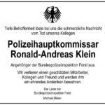 Traueranzeige Ronald-Andreas Klein