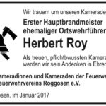 Nachruf Herbert Roy