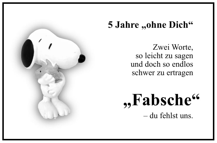 Jahresgedenken „Fabsche“