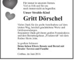 Danksagung Gritt Dörschel