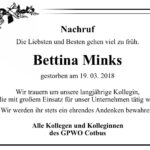Nachruf Bettina Minks