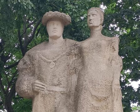 Pommersche Kronzeugen: Boguslaw X. & Anna Jagiellonka von 1491 am Stettiner Schloss