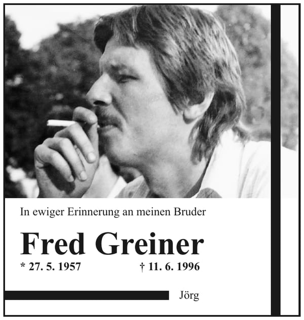 Jahresgedenken Fred Greiner