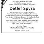 Danksagung Detlef Spyra
