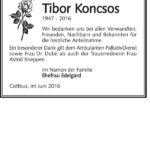 Danksagung Tibor Koncsos