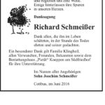 Danksagung Richard Schmeißer