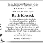Danksagung Ruth Kossack