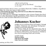 Danksagung Johannes Kucher