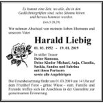 Traueranzeige Harald Liebig