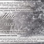 Traueranzeige Inge Hirte, geb. Neumann