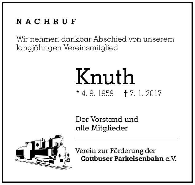 Nachruf Knuth