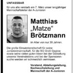 Nachruf Matthias „Matze“ Brötzmann