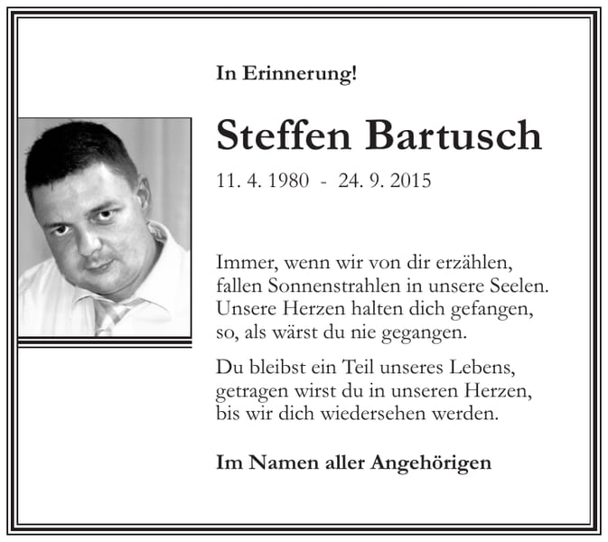 Jahresgedenken Steffen Bartusch