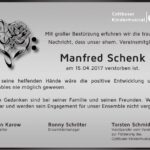 Nachruf Manfred Schenk