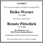 Nachruf Renate Pötschick