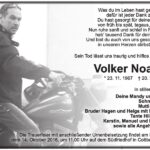 Traueranzeige Volker Noack