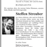 Danksagung Steffen Streuber